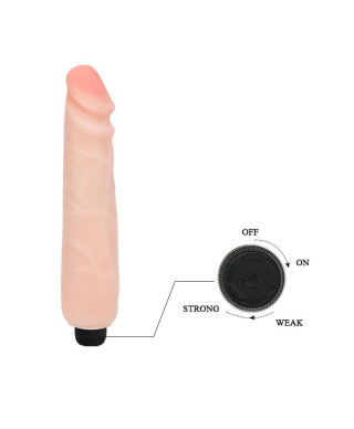 Wibrator penis naturalny z żyłkami elastyczny 25cm