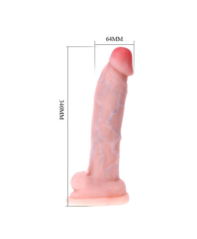 Duży gruby penis naturalny przyssawka dildo 34cm