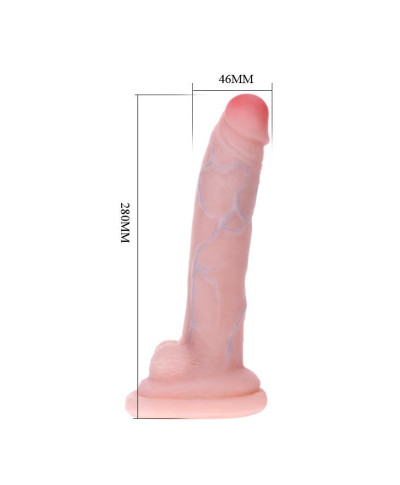 Elastyczny wyginany penis dildo z kręgosłupem 28cm