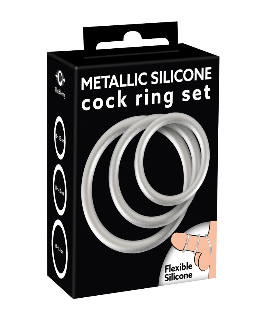 Metallic Silicone Cock ring se