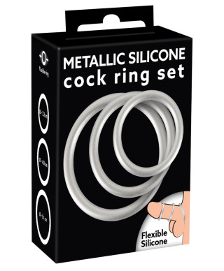 Metallic Silicone Cock ring se