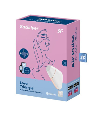 Masażer powietrzny satisfyer love triangle z apką