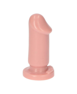 Cieliste gumowe dildo gładkie z przyssawką 8 cm