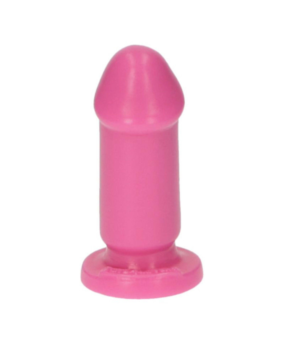 Różowe gumowe dildo gładkie z przyssawką 8 cm