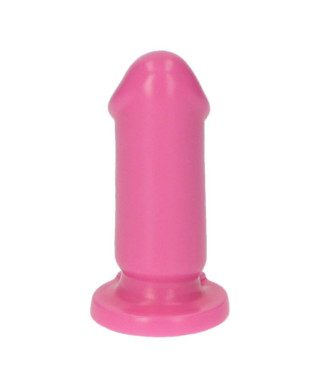 Różowe gumowe dildo gładkie z przyssawką 8 cm