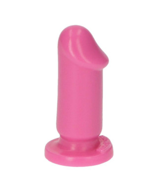 Różowe gumowe dildo gładkie z przyssawką 8 cm