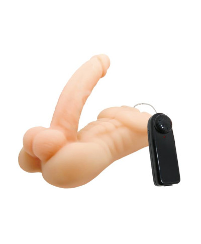 Wibrujące dildo męski tors penis członek 13cm