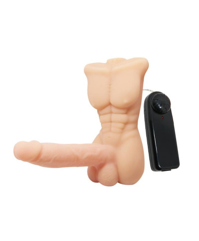 Wibrujące dildo męski tors penis członek 13cm