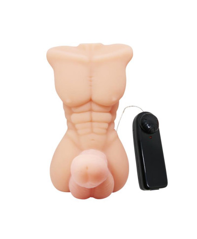 Wibrujące dildo męski tors penis członek 13cm