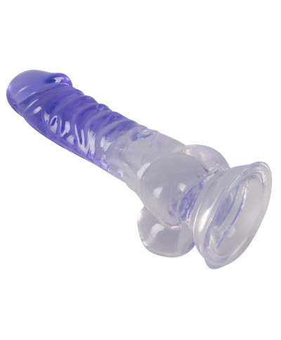 Transparentny penis żylasty z przyssawką 195 cm