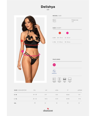 Sex komplet półgorset stringi choker delishya lxl