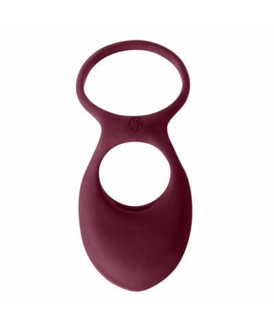 Pierścień- Vibrating Double Cockring Daydream Wine Red