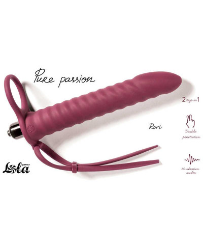 Dildo z pierścieniem do podwójnej penetracji 16 cm