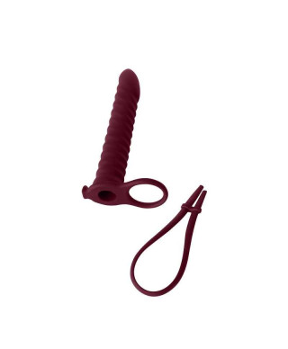 Dildo z pierścieniem do podwójnej penetracji 16 cm