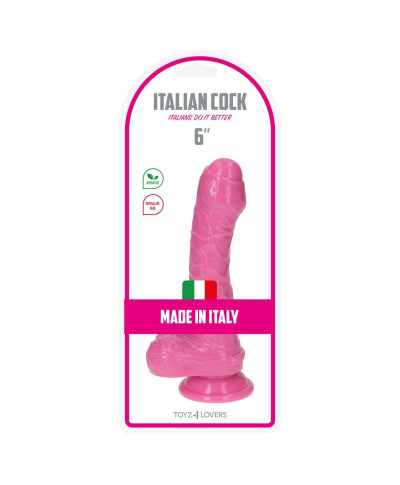 Mały różowy żylasty penis z przyssawką 16 cm