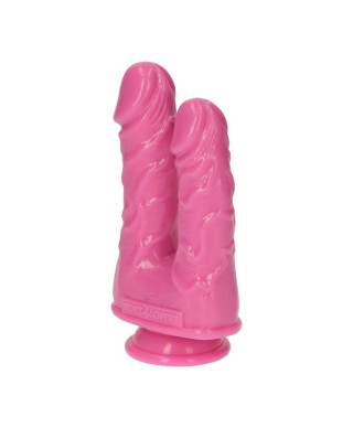 Dildo podwójne 2 penisy realistyczne członki 15cm