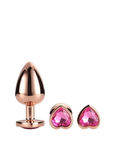 GLEAMING LOVE ROSE GOLD PLUG SET