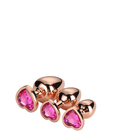 GLEAMING LOVE ROSE GOLD PLUG SET