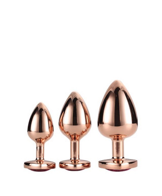 GLEAMING LOVE ROSE GOLD PLUG SET