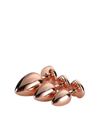 GLEAMING LOVE ROSE GOLD PLUG SET