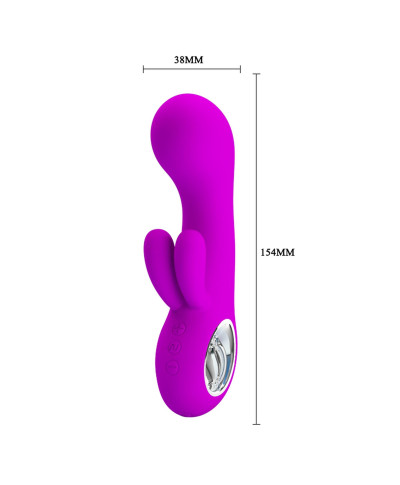 Wibrator króliczek z masażerem sex 15cm 7 trybów