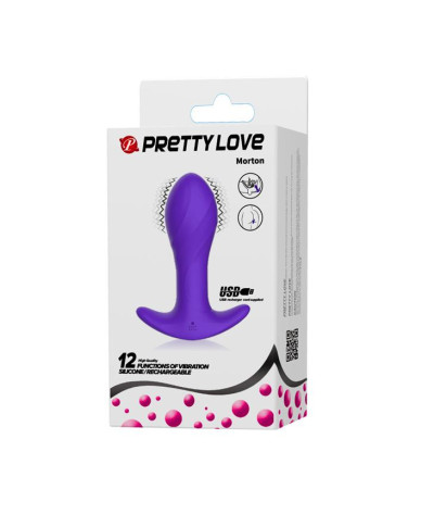 PRETTY LOVE - MORTON Anal Plug Massager 12 Functions USB