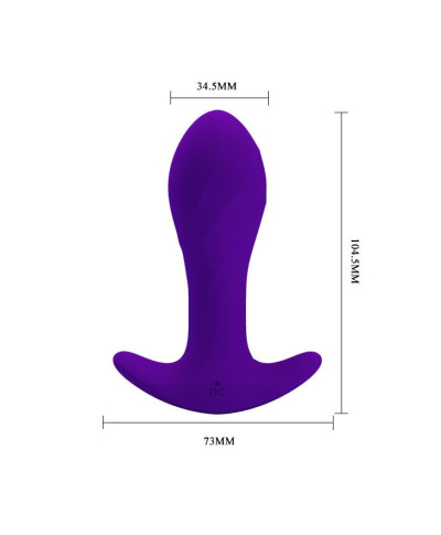 PRETTY LOVE - MORTON Anal Plug Massager 12 Functions USB