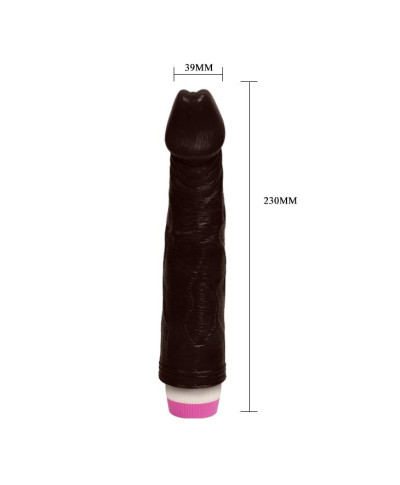 Realistyczny czarny penis wibrator naturalny 23cm