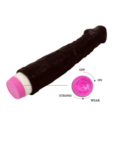 Realistyczny czarny penis wibrator naturalny 23cm