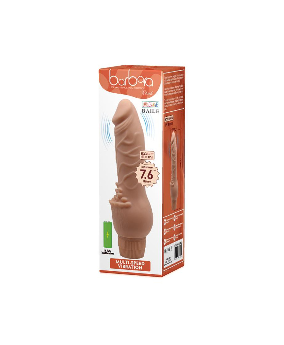 Realistyczny penis z wypustkami do łechtaczki 19cm