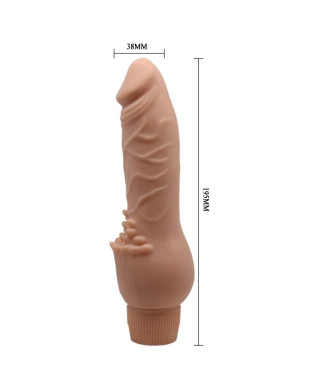 Realistyczny penis z wypustkami do łechtaczki 19cm