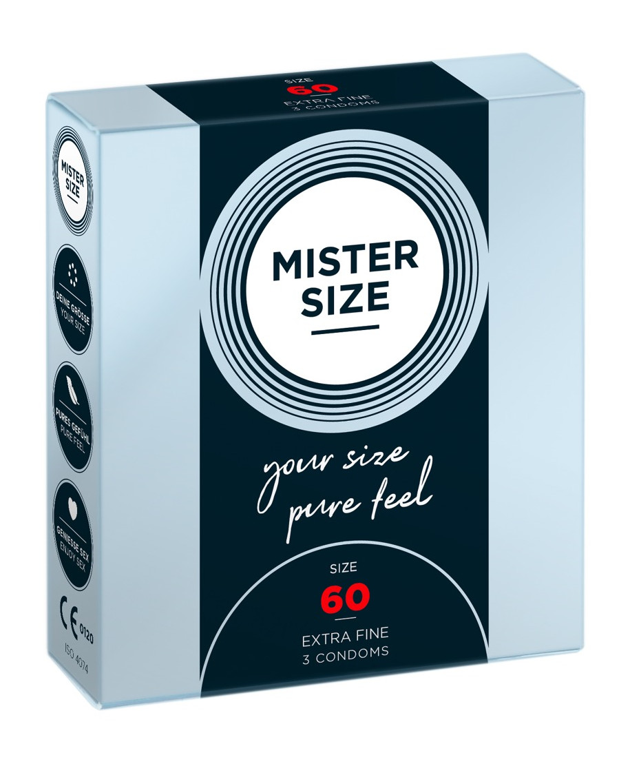 Mister Size 60mm pack of 3