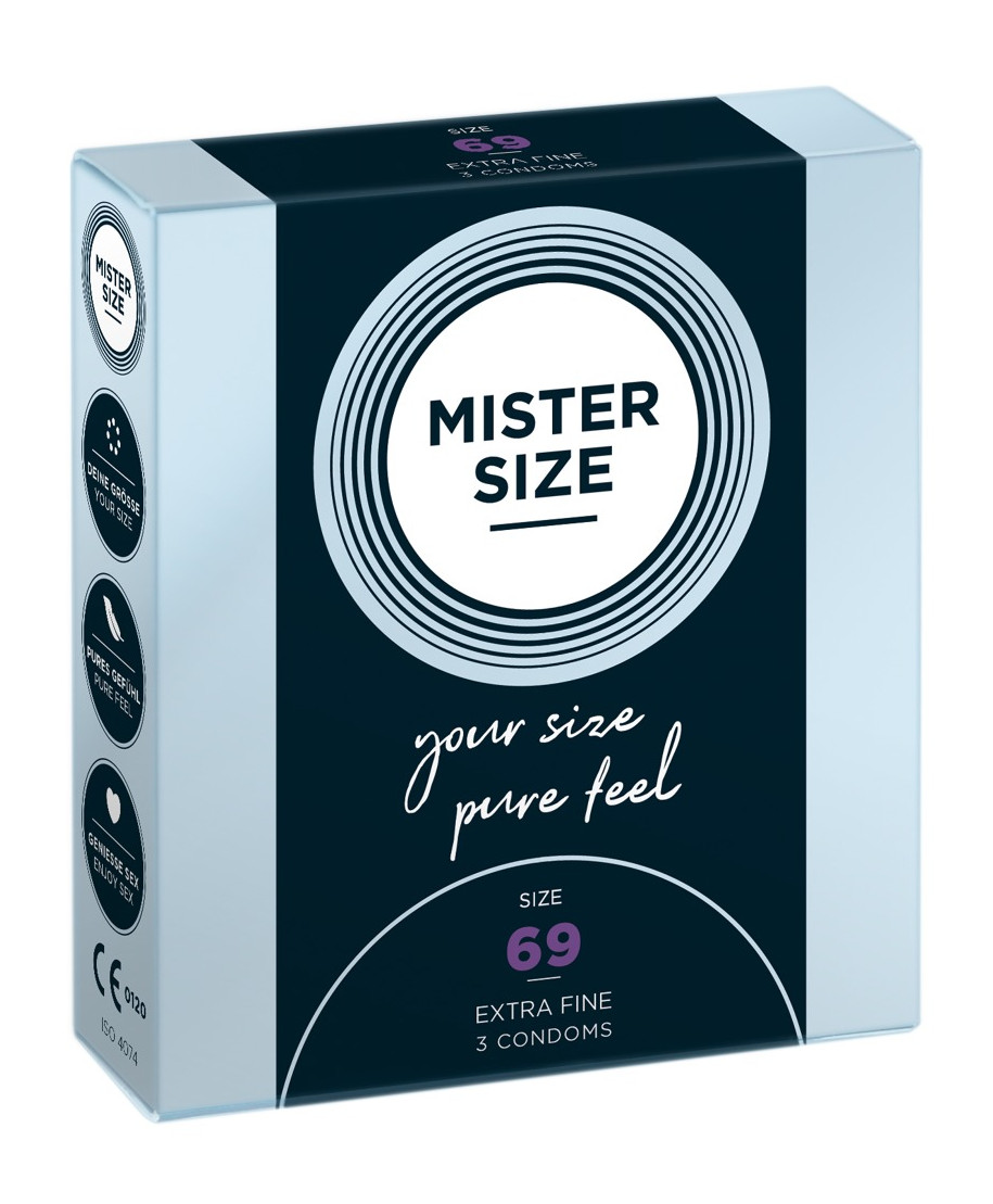 Mister Size 69mm pack of 3