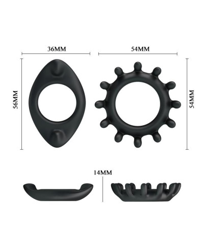 Zestaw 2x pierścień erekcyjny na penisa jądra sex