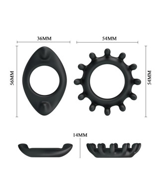 Zestaw 2x pierścień erekcyjny na penisa jądra sex