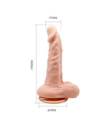 Penis z jądrami wibrujące dildo z przyssawką mocne