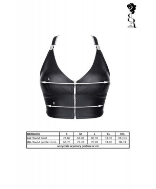 Bielizna - BRZITAI001 top czarny rozmiar XL