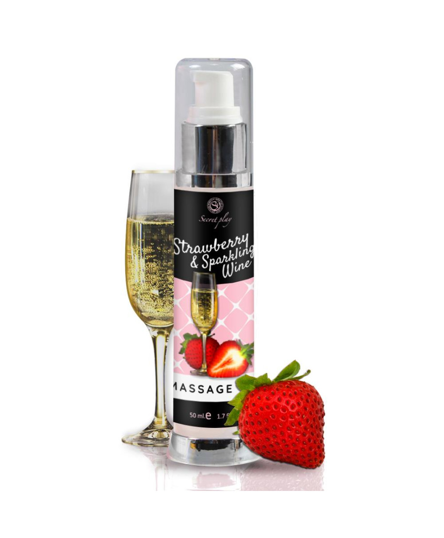 STRAWBERRY SPARKLING WINE MASSAGE OIL 50 ML