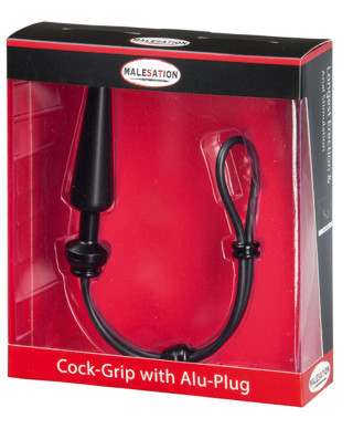 MALESATION Cock-Grip with Alu-Plug medium black