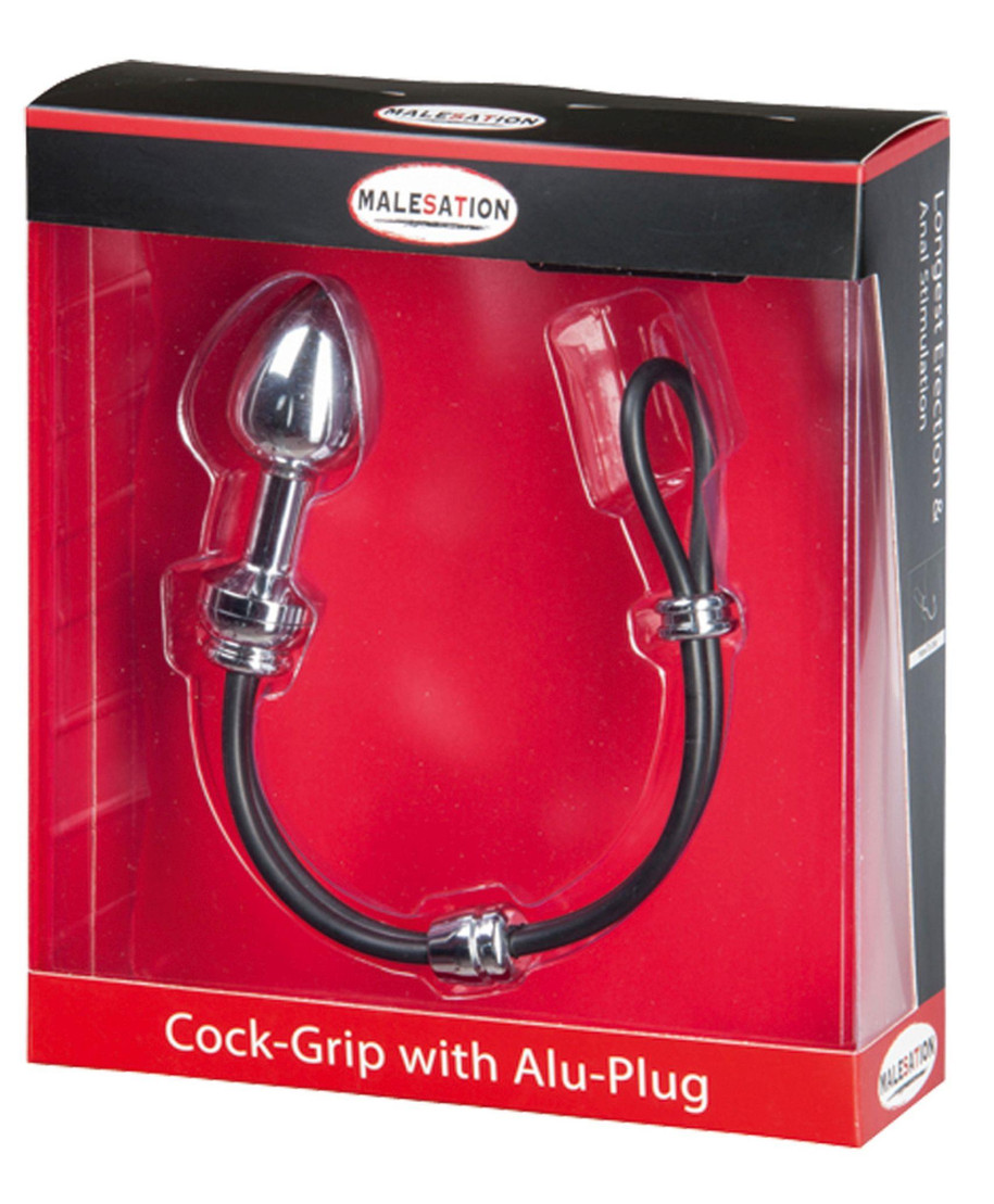 MALESATION Cock-Grip with Alu-Plug small chrome