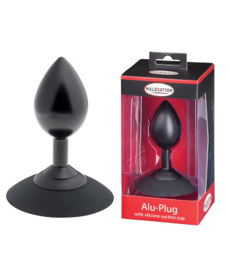 MALESATION Alu-Plug with suction cup large black