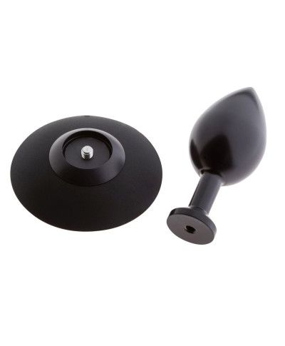 MALESATION Alu-Plug with suction cup large black