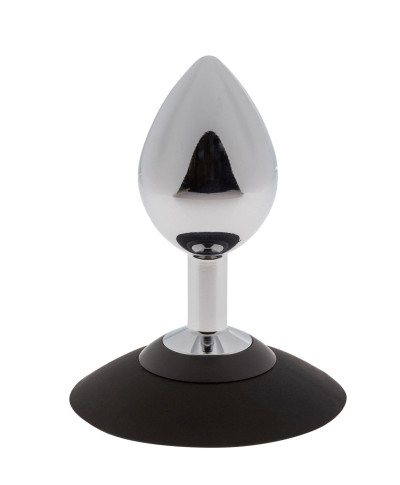MALESATION Alu-Plug with suction cup medium chrome