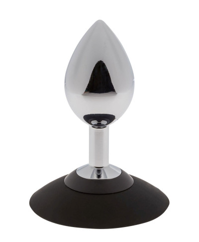 MALESATION Alu-Plug with suction cup large chrome
