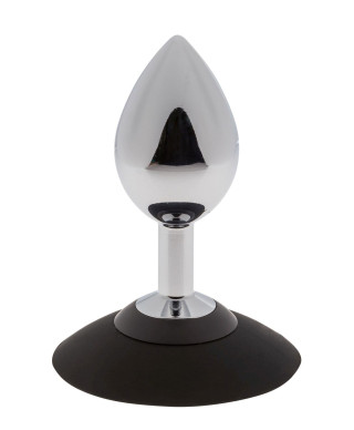 MALESATION Alu-Plug with suction cup large chrome