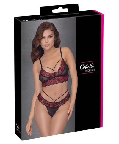 Bra Set blackred M