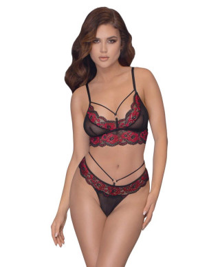 Bra Set blackred M