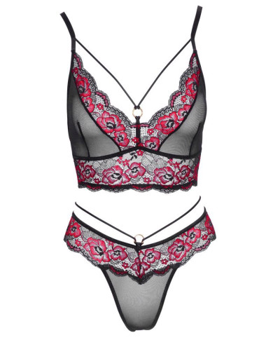 Bra Set blackred M