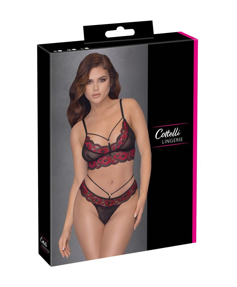 Bra Set blackred L