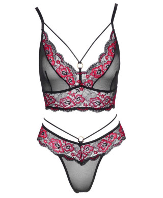 Bra Set blackred L